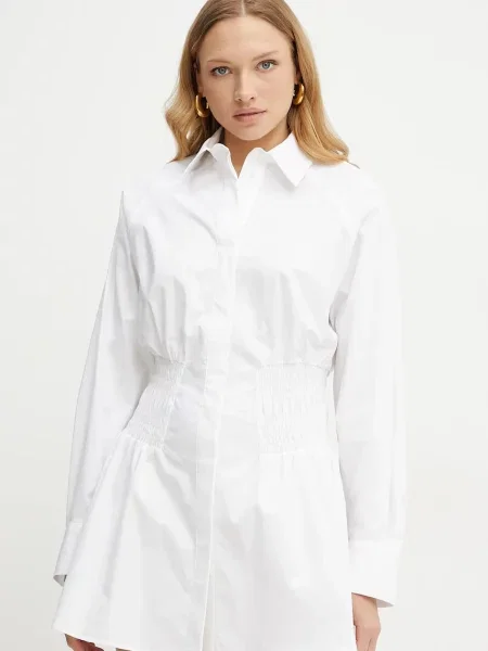 Ivy Oak rochie MARYNA mini evazati alb