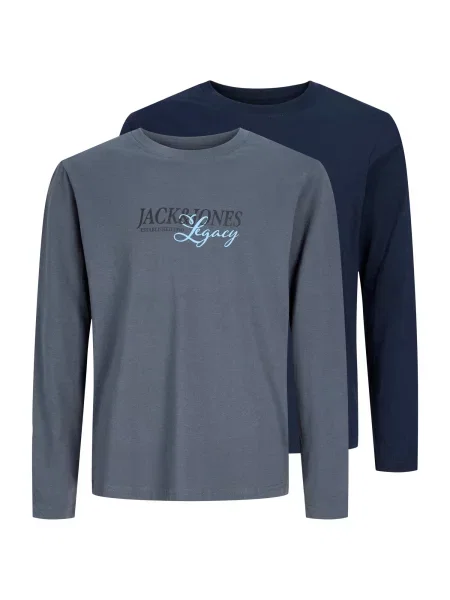 Jack & Jones Junior Tricou JJJade bleumarin / albastru fumuriu / albastru aqua negru