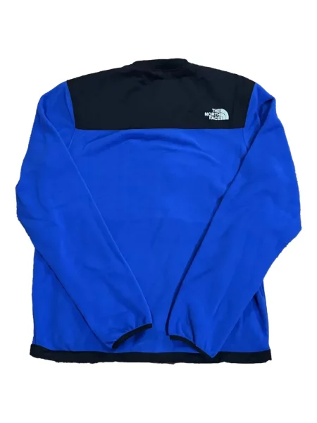 Pulover The North Face cu decolteu rotund albastru