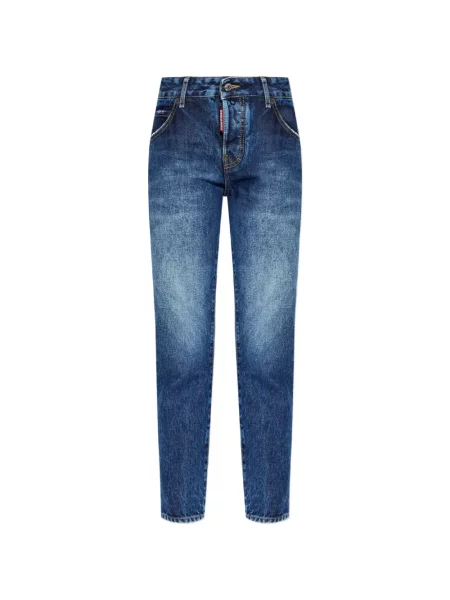 Ursuleț de pluș blugi Dsquared2 zdrențuiți albastru