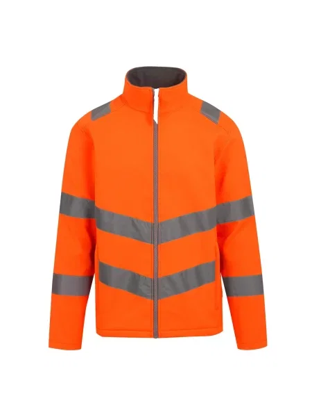 Kurtka Softshellowa 2 Warstwy HiVis pomarańczowa