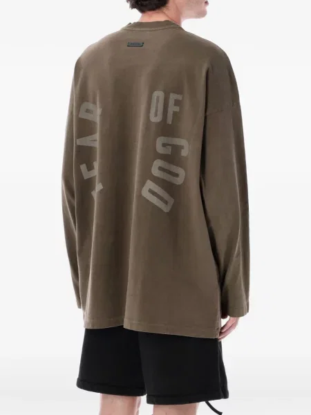 Μακρύς μπλούζα Fear Of God με σχέδιο καφέ