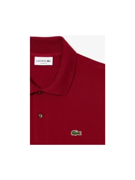 Koszulka polo z wyhaftowanym logo Lacoste czerwona