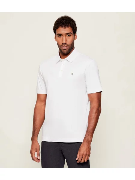 Tricou polo Boss Black alb