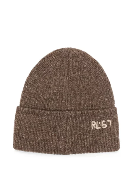 Căciulă Polo Ralph Lauren tricotate chunky în carouri gri