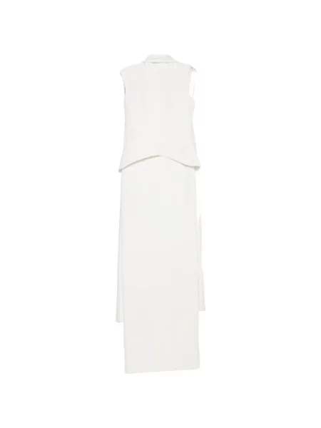 Rochie maxi Solace London drapată alb