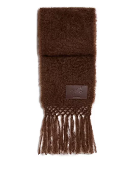 Fular Jil Sander cu franjuri maro