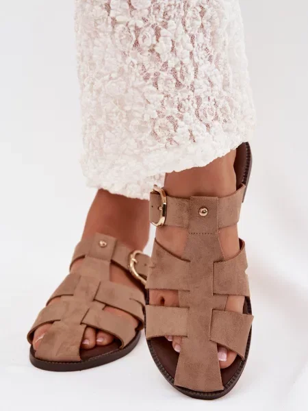 Șlapi Boto cu cataramă negru