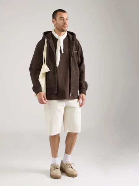 Carhartt WIP Tepláková bunda hnedá