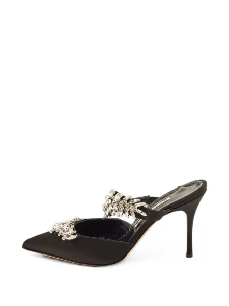 Papuci tip mules Manolo Blahnik negru