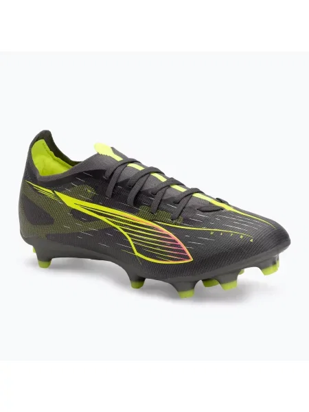 Încălțăminte de fotbal pentru bărbați PUMA Ultra 5 Match FG/AG matte aged silver/yellow alert/puma aged silver galben