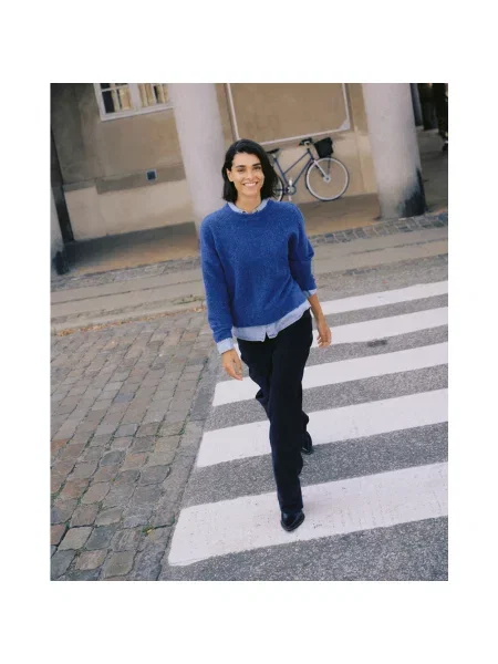 Sweter B.young wełniany niebieski
