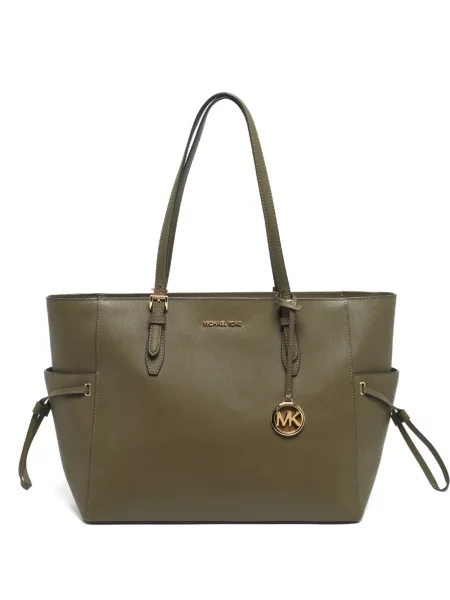 Geantă shopper Michael Kors din piele verde