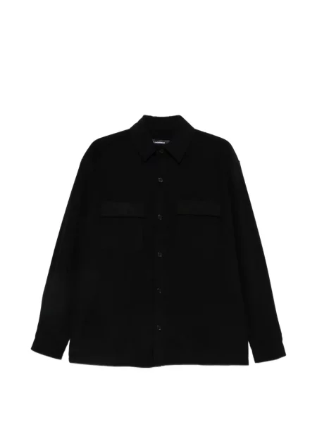 Cămașă Karl Lagerfeld de catifea cord negru
