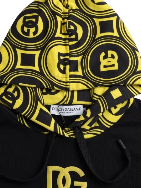 Bluza z kapturem Dolce And Gabbana z nadrukiem czarna