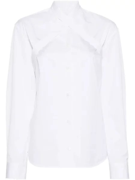 Kołnierzykowy koszula Off-white popelinowa biała