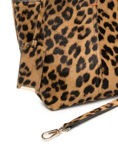 Geantă Santoni cu imagine cu model leopard