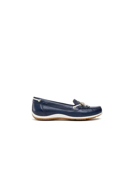 Mokasíny Geox D Vega Moc B Tmavomodrá