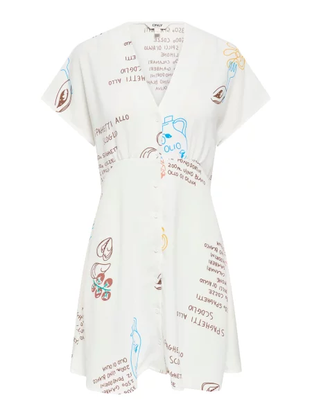 ONLY Rochie tip bluză ONLMORGANNE MOLLIE azuriu / maro / gri alb