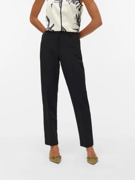 VERO MODA Pantaloni cu dungă VMGLORIA' negru