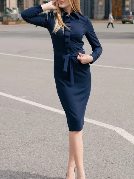 Сукня міді LadyLike синій