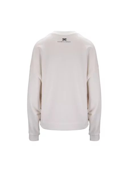 Bluza sportowa Elisabetta Franchi z nadrukiem biała