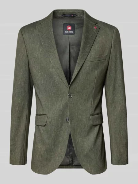 Marynarka o kroju regular fit z dodatkiem model Calvin' Cg - Club Of Gents zielona