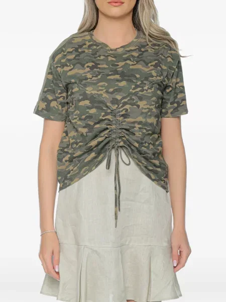 Tricou Ksubi cu imagine cu model camuflaj maro