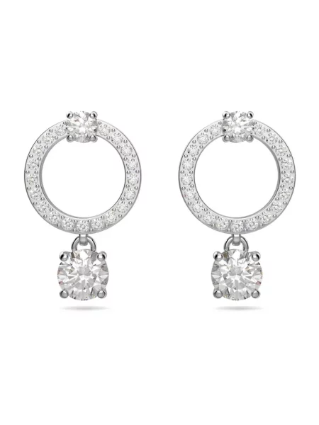 Kolczyki Swarovski z dżetami szare
