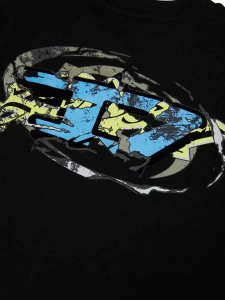 Diesel gyerek póló TSCRAP OVER T-SHIRT fekete