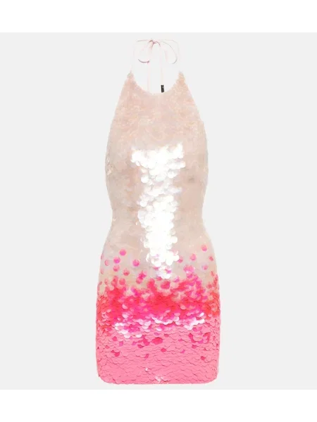 Rochie David Koma cu paiete cu gradient roz