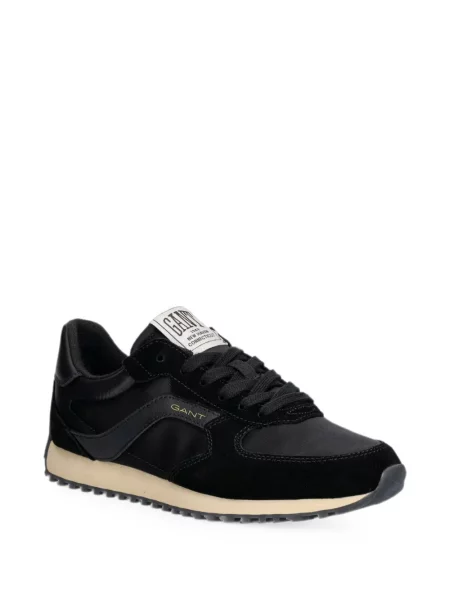 Sneakers Gant με κορδόνια σουέντ μαύρο