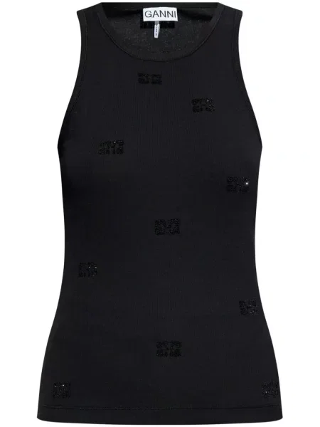 Kryształ górski podkoszulka Ganni czarna