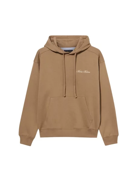 Bluza z kapturem Brooks Brothers z kapturem brązowa