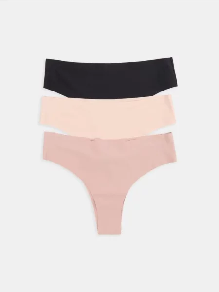 Безшовні бразильські трусики набір з 3 різнобарвний