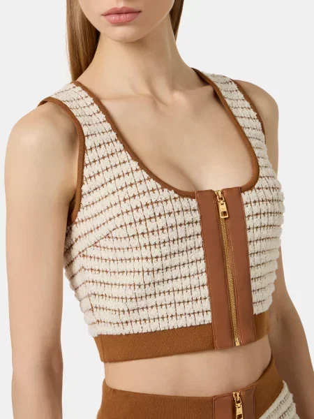 Топ Elisabetta Franchi бежевий