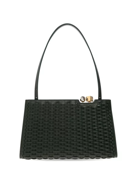Geantă shopper Jacquemus din piele verde