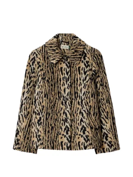 Geacă Rixo cu imagine cu model leopard maro