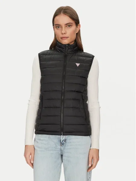 Елек Guess Jeans дамски преходен модел черно