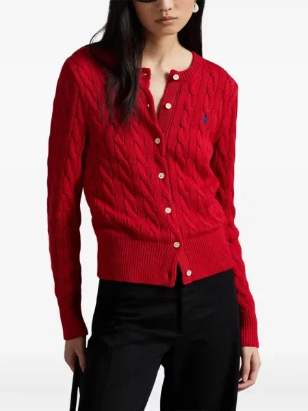 Căciulă Polo Ralph Lauren cu broderie cu dungi cowboy roșu