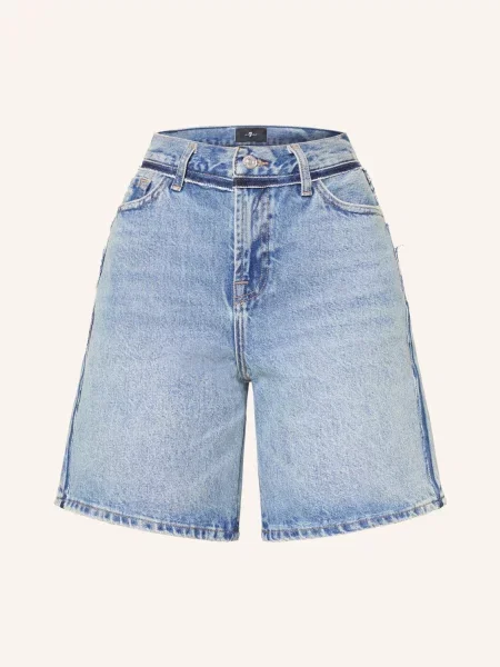 7 For All Mankind Džínové Šortky Lola light blue modré