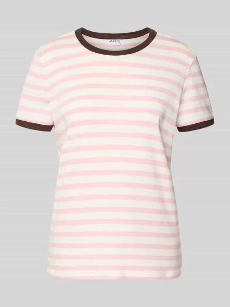 T-shirt z wzorem w paski i okrągłym dekoltem Jake*s Casual