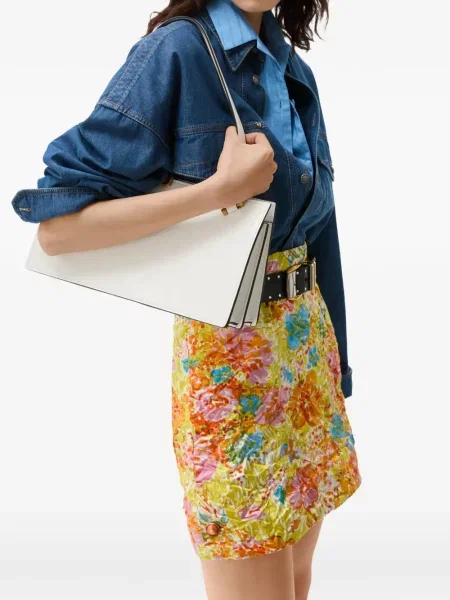 Geantă shopper Versace din piele alb