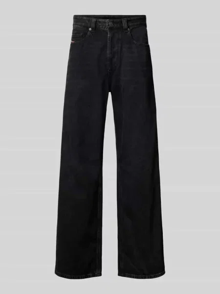 Jeansy o niskim stanie w kroju baggy z naszywką z logo Diesel