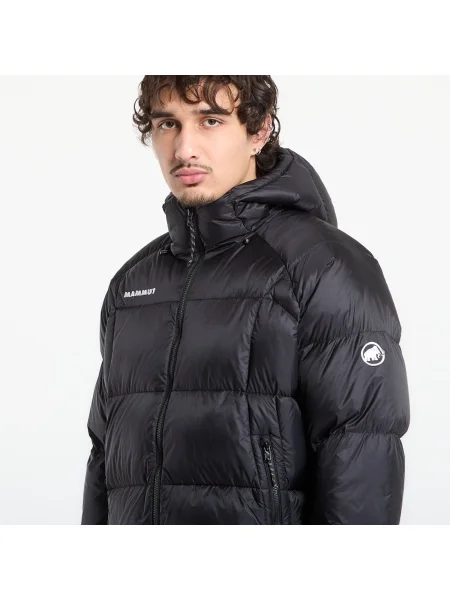 Pánska Páperová Bunda Mammut Glacier Glow In Hooded Jacket čierna
