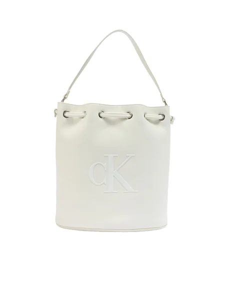 Calvin Klein Vrečasta torba bela