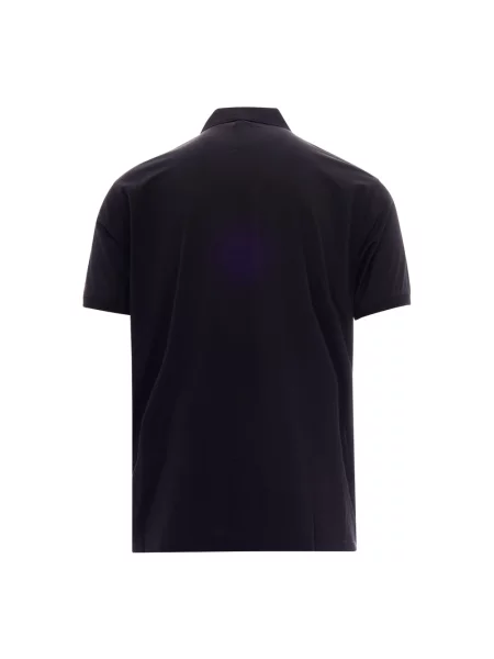 Haftowana koszulka polo Emporio Armani z dżerseju czarna