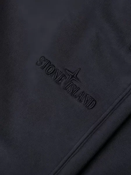 Pantaloni Stone Island cu broderie negru