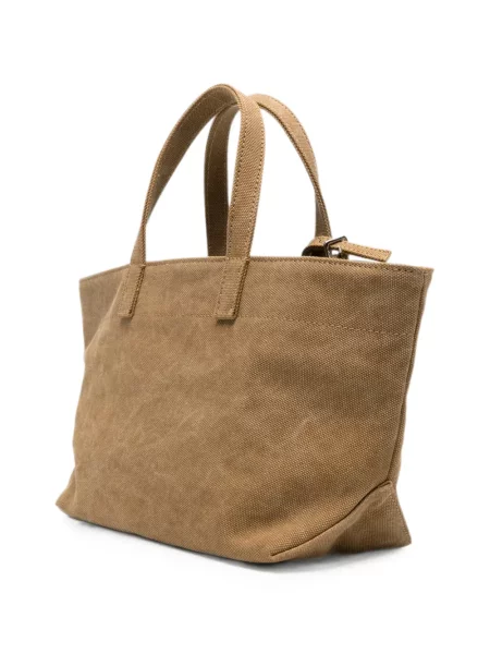 Geantă shopper A.p.c. din canvas cu autograf