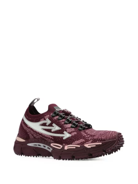 Sneakerși Off-white tricotate alb